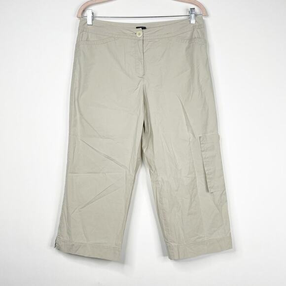 Eileen Fisher Pants - 2/$30 Eileen Fisher Chino Culottes with Pockets Petite Medium Tan Zip-Fly #6774